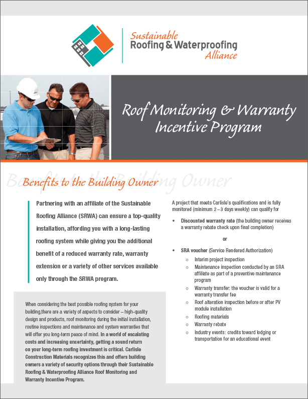 Roof Monitoring Program Sheet